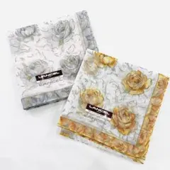 Y502-106【未使用】LANCEL　ランセル　ハンカチ ２枚　花柄　薄手のサムネイル