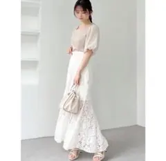 【RESEXXY】レースマーメイドスカート リゼクシー 夏服 スカート ホワイトのサムネイル