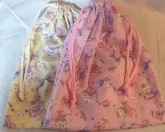 ★値下げ中【ハンドメイド】体操着入れ2枚/30*35/ラビット