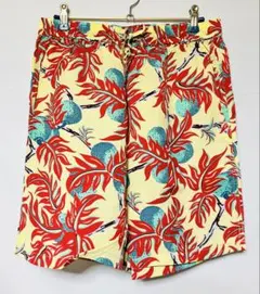 【美品】SUN SURF サンサーフ 総柄レーヨンショートパンツ 日本製　黄色系のサムネイル