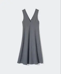 【美品◎】ユニクロ ブラッシュドジャージージャンパースカート 標準丈 M