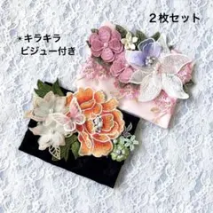 ポケットティッシュケース バラ 蝶々 ハンドメイド - メルカリ