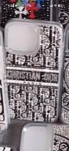 Christian Dior iPhoneケース ストーン装飾