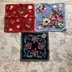 FEILER 花と鳥デザイン タオルハンカチ