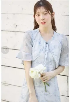 tocco closet/レディフラワーボレロ×キャミワンピースSET