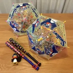 ヤクルトスワローズ 傘2本セット つば九郎マスコット カンフーバット
