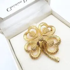 美品 ChristhianDior ディオール ピンブローチ フラワー カメリア