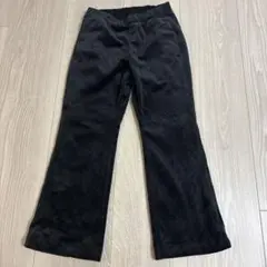 美品　GU ヌクヌクニットコールプルオンフレアパンツ 110