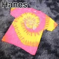 Hanes メンズ Tシャツ ピンクとイエロー ピンク M
