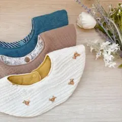 〈No.130〉ハンドメイドまんまるスタイ 3枚セット