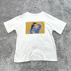 ⭐️クティール/F/白/プリント柄/Tシャツ/バックプリント/ユニセックスのサムネイル