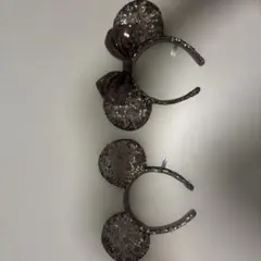 TDR ディズニー　カチューシャ　スパンコール　２点セット　ミッキー　ミニー