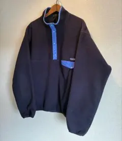 patagonia スナップT フリース XL ネイビーxブルー パタゴニア
