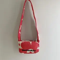 marimekko Unikko トートバッグ レッド ニットワンショルダー - メルカリ