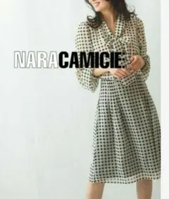 【極美品20900円】ナラカミーチェ♦️春物✨シフォンドットプリントスカート