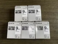 TEPRA 9mm 白ラベルBlack 5個セットのサムネイル