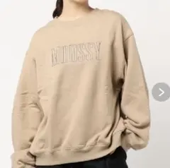 MOUSSY ロゴスウェット　ベージュ