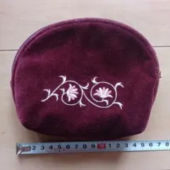 Hotman　バーガンディ刺繍ポーチのサムネイル