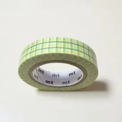 mt 廃盤マスキングテープ 方眼 レモン×草 限定サイズ？約10mm