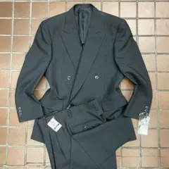 【激安価格】メンズ礼服★喪服　ダブルスーツ S M A4 アジャスター w86
