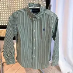 Ralph Lauren ストライプドコットン ポプリンシャツ 120cm