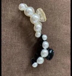 パール付きヘアクリップ2個セット