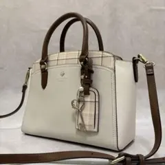 極美品　 アンドシュエット　ハンドバッグ　ショルダー　レザー　ベージュ