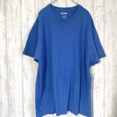 GILDAN ギルダン ウルトラコットン Tシャツ L 青 無地 半袖 古着