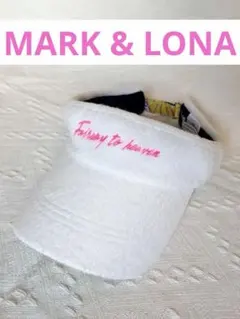 MARK&LONA ゴルフ バイザー ホワイト ボタニカル柄のサムネイル