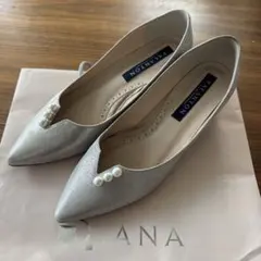 美品ダイアナDIANA TALANTONパールラインパンプス 24.0のサムネイル