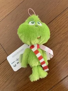グリンチ ぬいぐるみ ストライプスカーフ付き