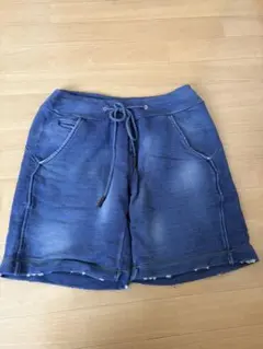 ダブルスタンダード　デニムブルー ショートパンツ　46のサムネイル