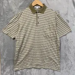80s 90s GIVENCHY イタリア製 総柄 ポロシャツ カーキ 黒 M - メルカリ