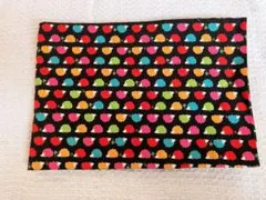 【新品】コスモテキスタイル 生地 はぎれ 約110×50cm ハリネズミ柄 黒