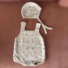 ボンネット ロンパース