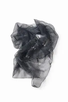 オーガンジーストール ブラック 結婚式 パーティー フォーマル