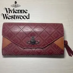 【ほぼ未使用】Vivienne Westwood 長財布 パンチングレザーのサムネイル