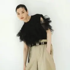 knuth marf docking tulle tops white - メルカリ
