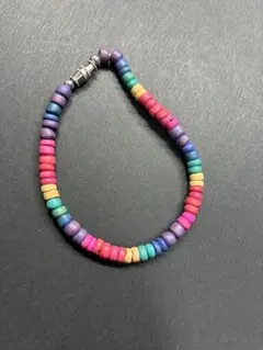 カラフル ウッドビーズ ブレスレット♡
