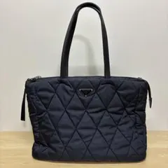 PRADA プラダ　トートバッグ　キルティング　ナイロン　ブラック　1BG169