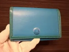COACH (コーチ)レザー二つ折り財布コーチ ヴィンテージ 本革 ターコイズ
