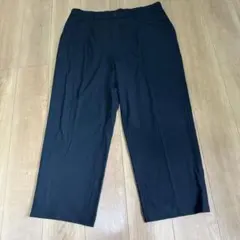 ユニクロ　タックワイドパンツ　【XL・BLACK】