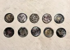 【ブラックマーブル】シーリングスタンプセット 10個　2.5㎝ヘッド使用