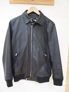 nano universeブラックレザー シングルライダースジャケット美品