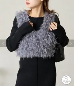 mystic シャイニーループベスト チャコールグレー