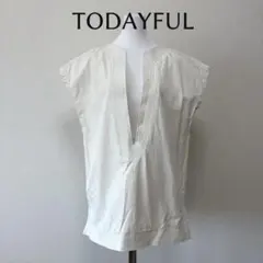 【定価14,300円・美品】トゥデイフル　ベスト　ジレ　プルオーバー　コットンのサムネイル