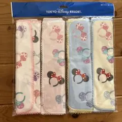 ミニーマウス ミニタオル4枚セット