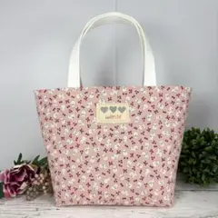 ミニトートバッグ　ハンドメイド　ビションフリーゼ柄