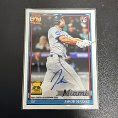 直筆サインJakob Marsee 2026 Topps Series 1 RC - メルカリ
