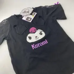 女の子　半袖　トップス　Tシャツ　リボン　サンリオ　クロミ　スパンコール　120
